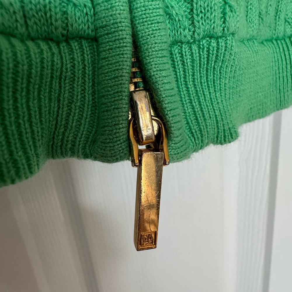Ralph Lauren Green Zip-Up Sweater -large but fits like Med. - Picture 5 of 5